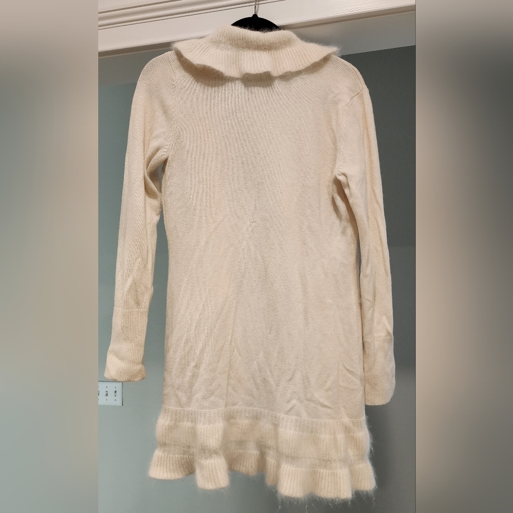 Wool Rabbit Hair Blend Flowy Cardigan Jacket Size Small - Picture 4 of 7